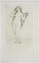 Auguste Renoir, Frontispice pour Pages de S. Mallarmé, eau-forte originale, tirage sur papier séparé, 1891