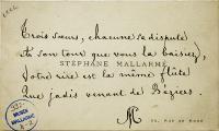 Stéphane Mallarmé, Quatrain autographe « Trois sœurs, chacune se dispute… » (Nouvel An 1893)