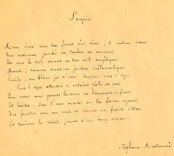 Stéphane Mallarmé, Soupir, manuscrit, vers 1890