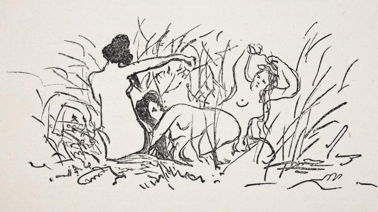 Édouard Manet, illustration pour L'Après-midi d'un faune de Mallarmé, 1876